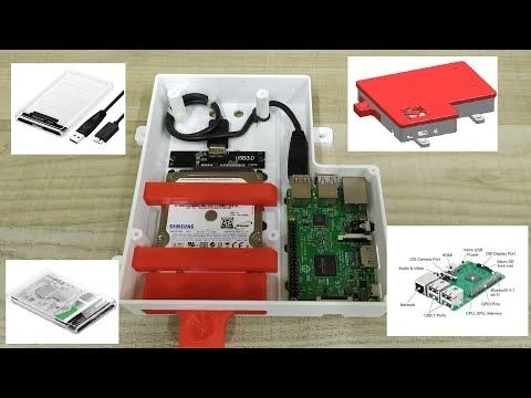 Magazyn Energii - Obudowa Raspberry Pi 3B + HDD USB 2.5 SATA #RaspberryPi #Druk3D #Powerwall